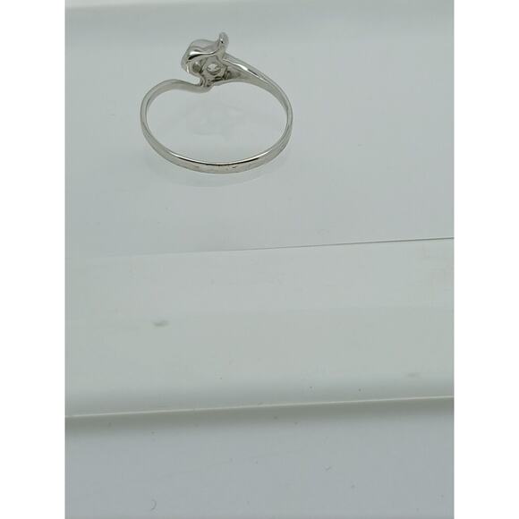 Fun Vintage NOS Simulated Diamond 925 Sterling Silver Stack Band Ring Size 6 NEW - Picture 6 of 7